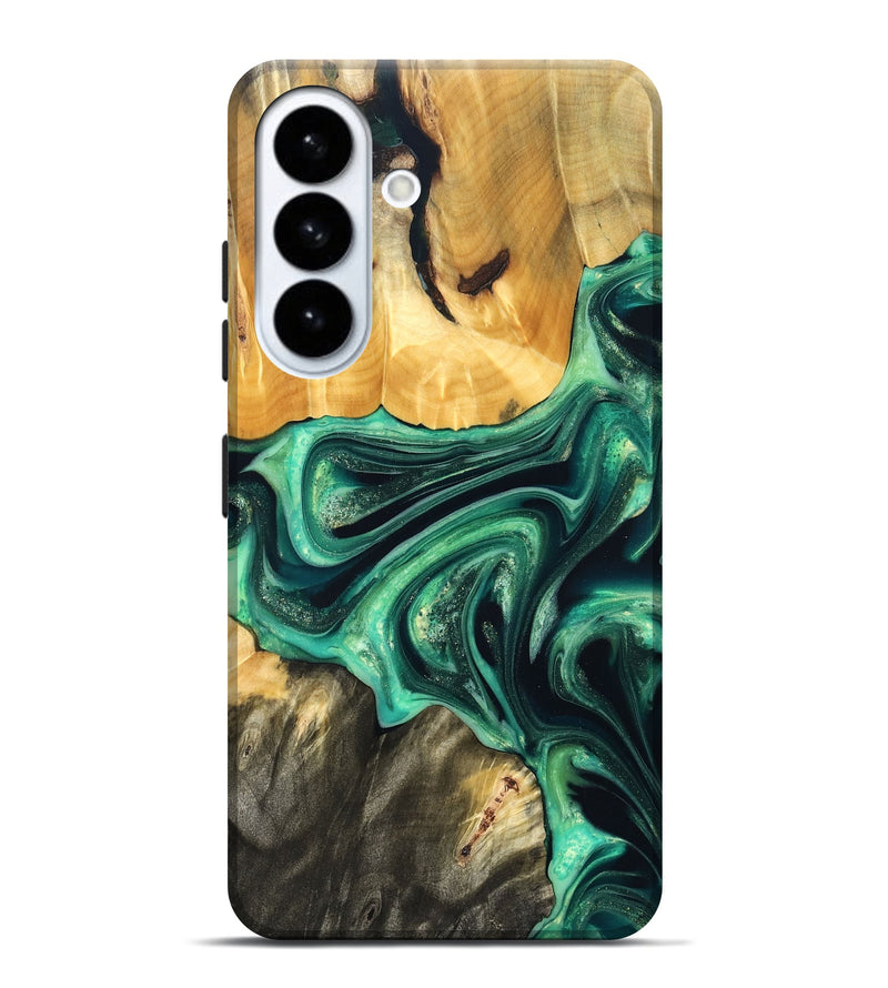 Galaxy S26 Plus Wood Live Edge Phone Case - Alonza (Green, 823502)