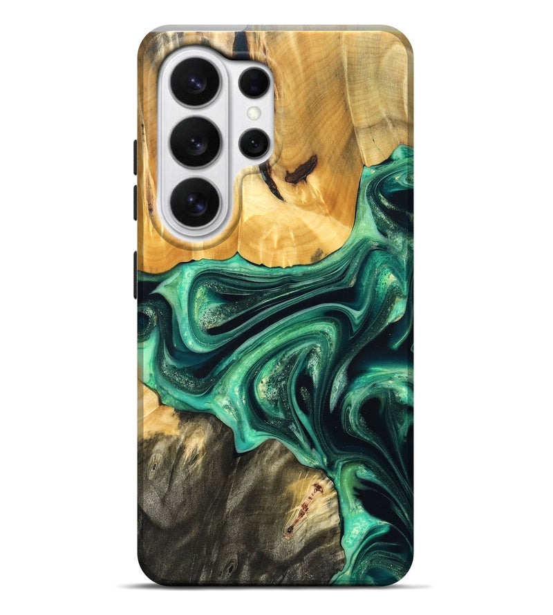 Galaxy S26 Ultra Wood Live Edge Phone Case - Alonza (Green, 823502)