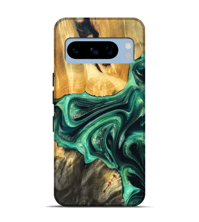 Pixel 8 Pro Wood Live Edge Phone Case - Alonza (Green, 823502)