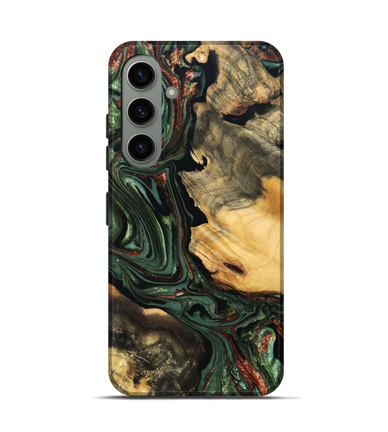 Galaxy S24 Wood Live Edge Phone Case - Abner (Green, 823503)