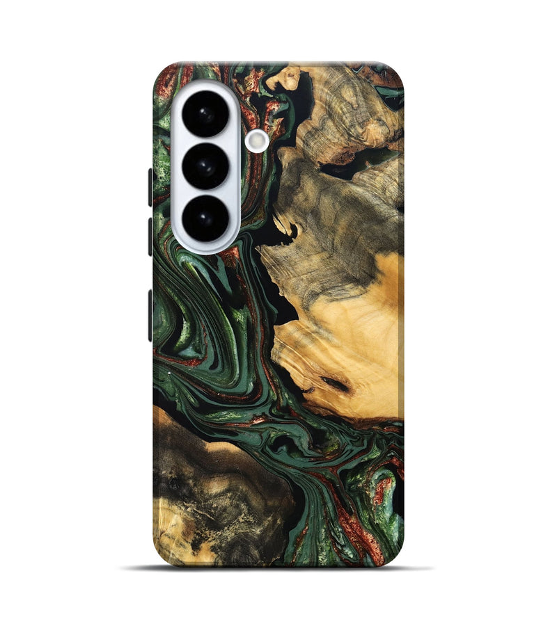 Galaxy S26 Wood Live Edge Phone Case - Abner (Green, 823503)