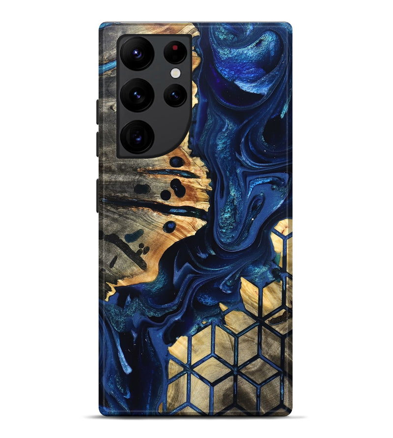 Galaxy S22 Ultra Wood Live Edge Phone Case - Almon (Pattern, 823504)