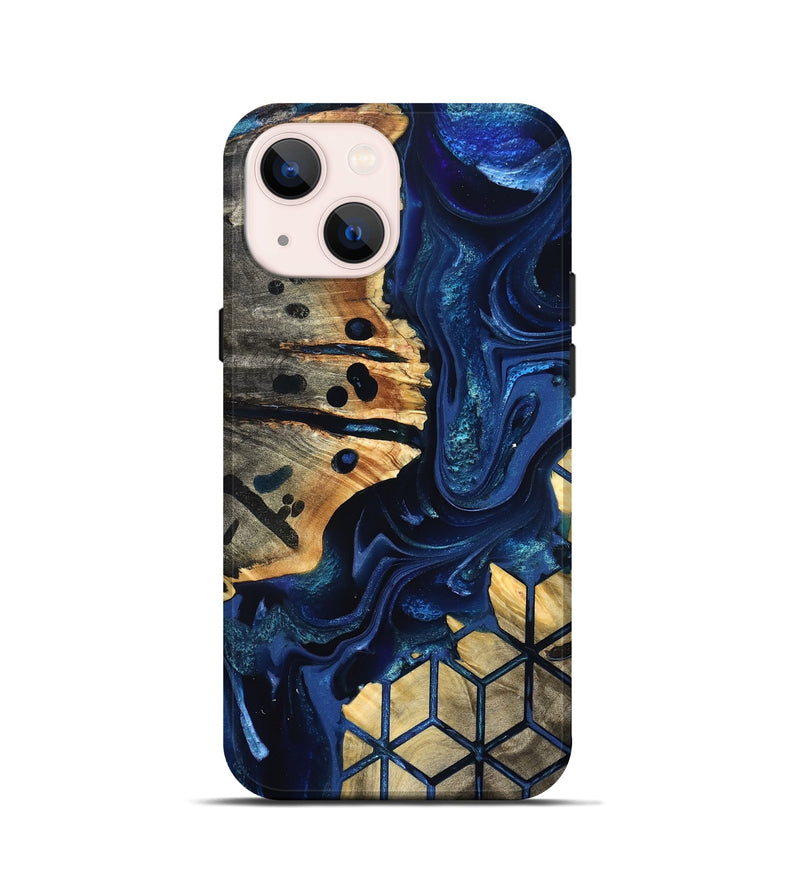 iPhone 13 mini Wood Live Edge Phone Case - Almon (Pattern, 823504)