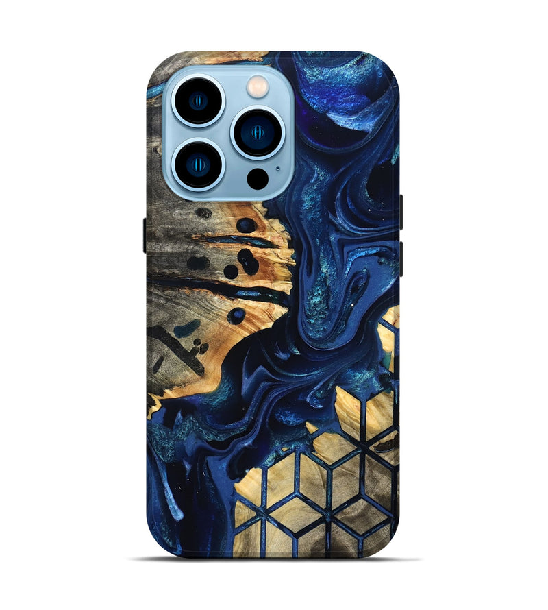 iPhone 14 Pro Wood Live Edge Phone Case - Almon (Pattern, 823504)