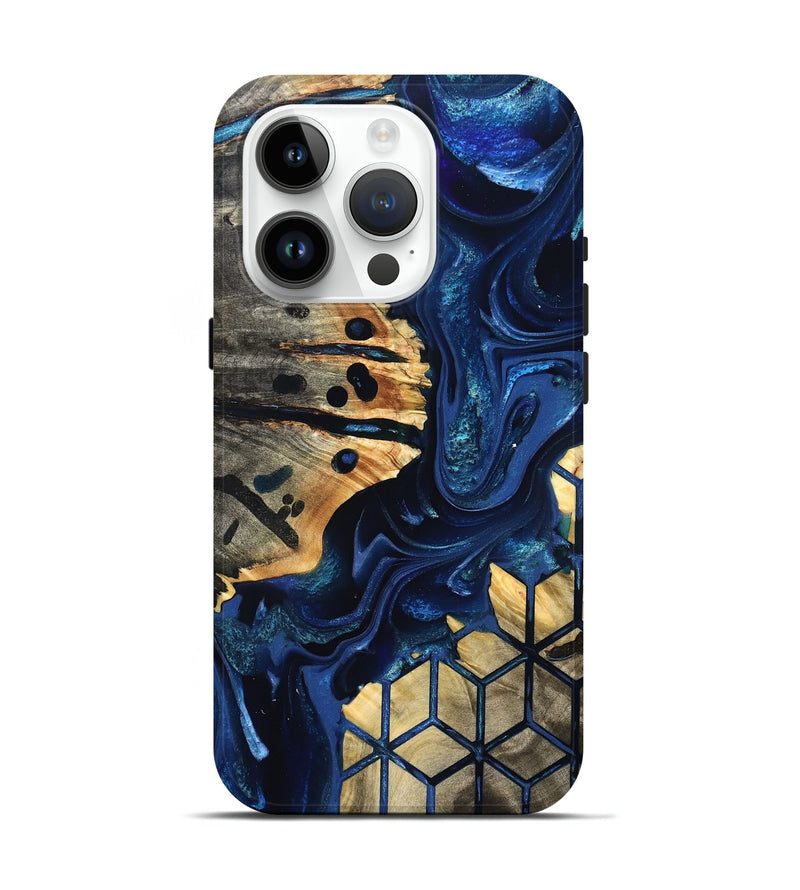 iPhone 15 Pro Wood Live Edge Phone Case - Almon (Pattern, 823504)