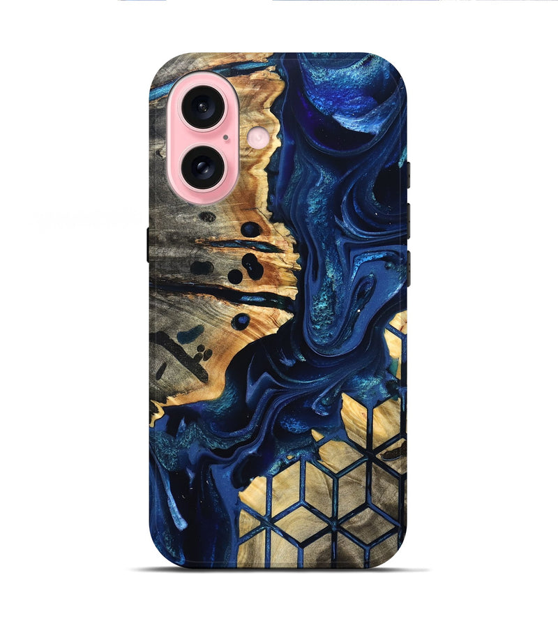 iPhone 16 Wood Live Edge Phone Case - Almon (Pattern, 823504)