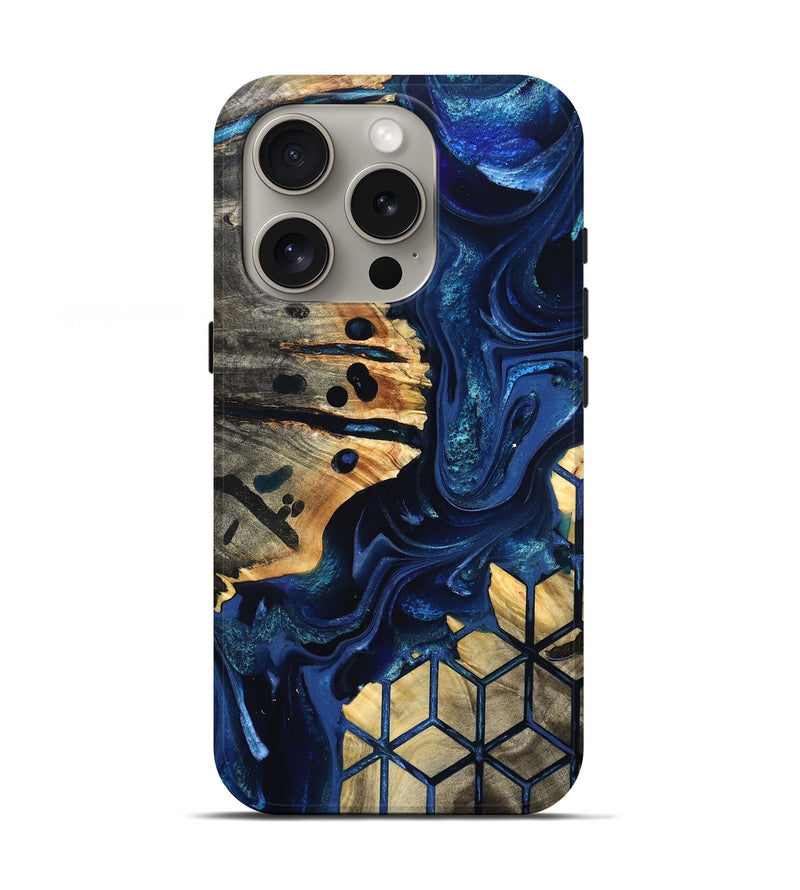 iPhone 16 Pro Wood Live Edge Phone Case - Almon (Pattern, 823504)