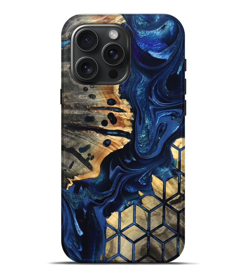 iPhone 16 Pro Max Wood Live Edge Phone Case - Almon (Pattern, 823504)