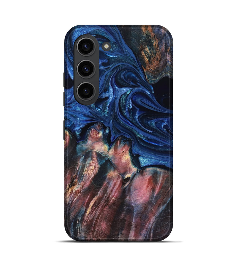 Galaxy S23 Wood Live Edge Phone Case - Lilia (Blue, 823506)