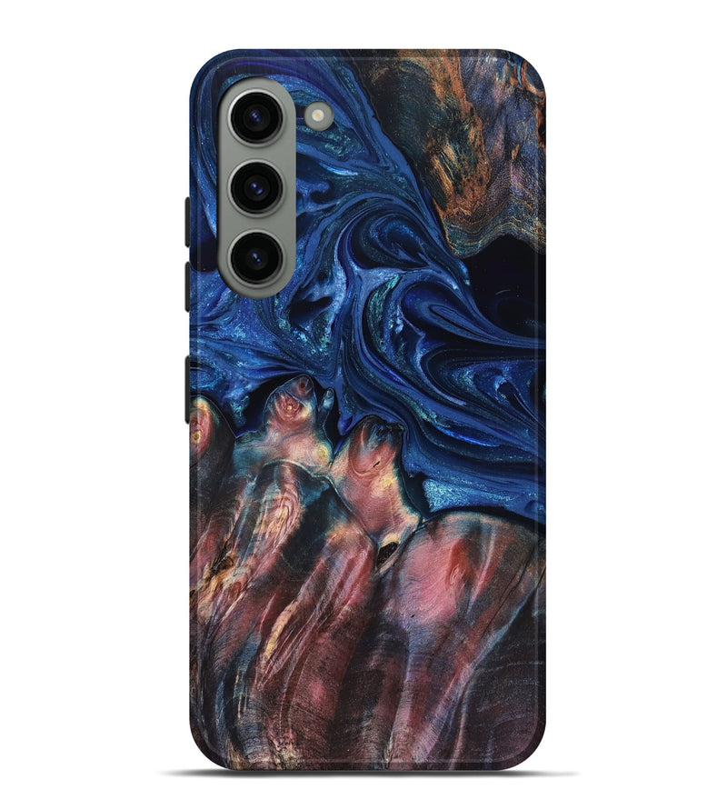 Galaxy S23 Plus Wood Live Edge Phone Case - Lilia (Blue, 823506)