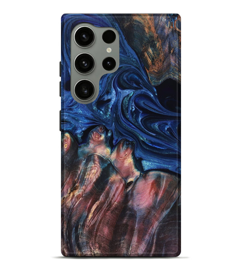 Galaxy S24 Ultra Wood Live Edge Phone Case - Lilia (Blue, 823506)