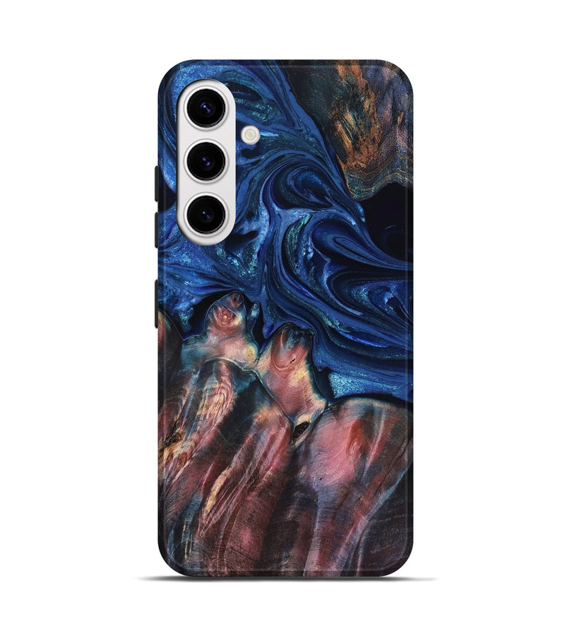 Galaxy S25 Wood Live Edge Phone Case - Lilia (Blue, 823506)