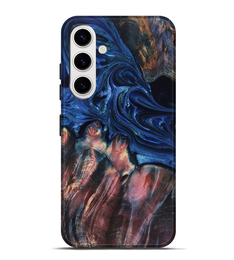 Galaxy S25 Plus Wood Live Edge Phone Case - Lilia (Blue, 823506)