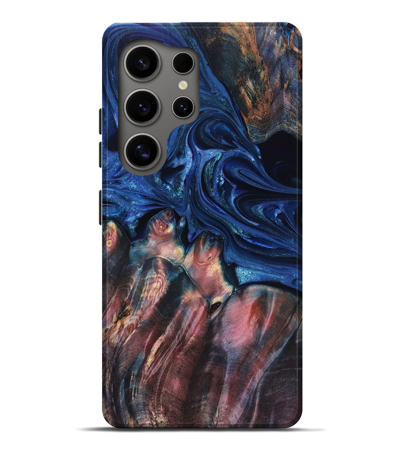 Galaxy S25 Ultra Wood Live Edge Phone Case - Lilia (Blue, 823506)