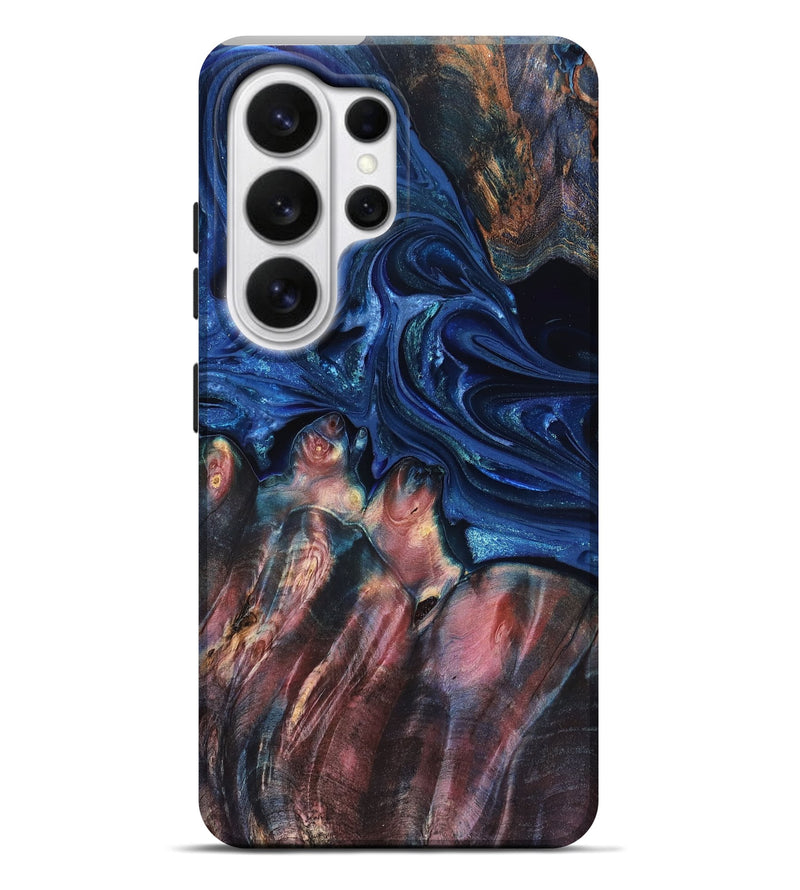 Galaxy S26 Ultra Wood Live Edge Phone Case - Lilia (Blue, 823506)