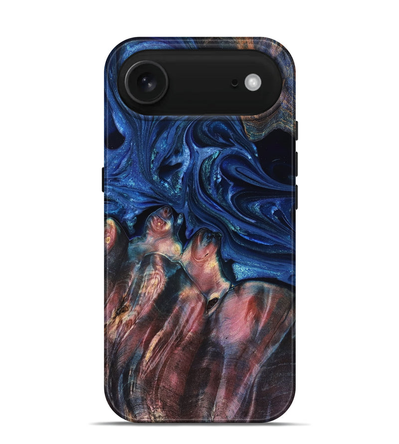 iPhone 17 Air Wood Live Edge Phone Case - Lilia (Blue, 823506)