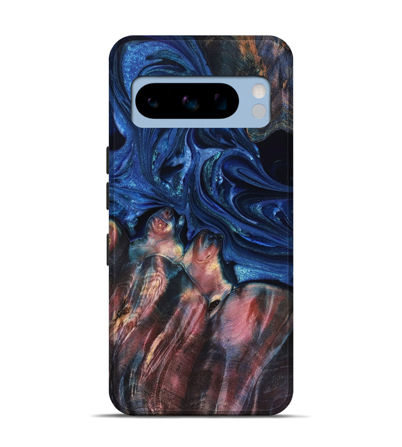 Pixel 8 Pro Wood Live Edge Phone Case - Lilia (Blue, 823506)