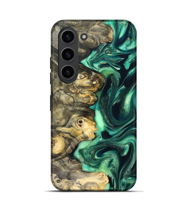 Galaxy S23 Wood Live Edge Phone Case - Renata (Green, 823507)