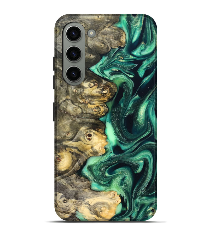 Galaxy S23 Plus Wood Live Edge Phone Case - Renata (Green, 823507)