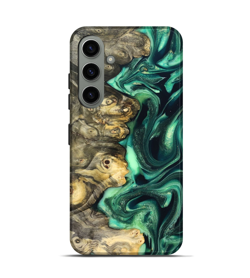 Galaxy S24 Wood Live Edge Phone Case - Renata (Green, 823507)