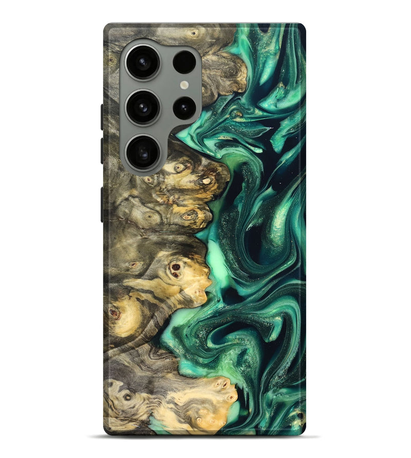 Galaxy S24 Ultra Wood Live Edge Phone Case - Renata (Green, 823507)