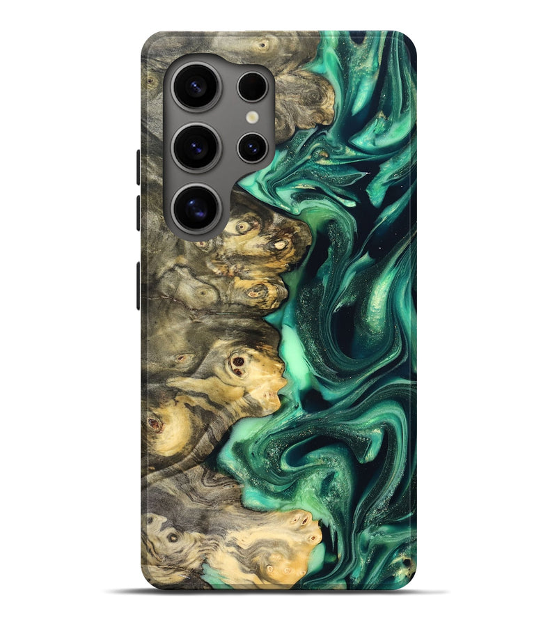 Galaxy S25 Ultra Wood Live Edge Phone Case - Renata (Green, 823507)