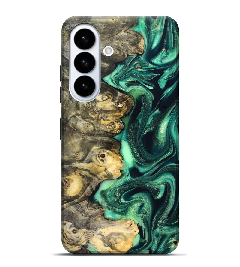 Galaxy S26 Plus Wood Live Edge Phone Case - Renata (Green, 823507)