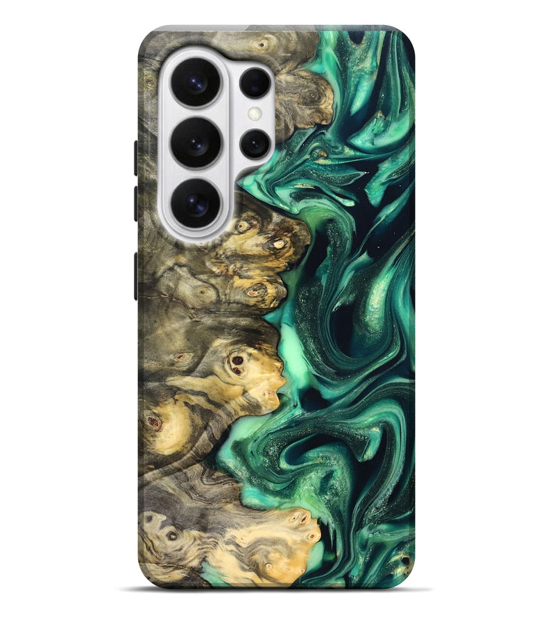 Galaxy S26 Ultra Wood Live Edge Phone Case - Renata (Green, 823507)