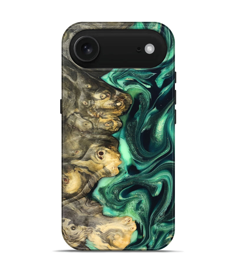 iPhone 17 Air Wood Live Edge Phone Case - Renata (Green, 823507)