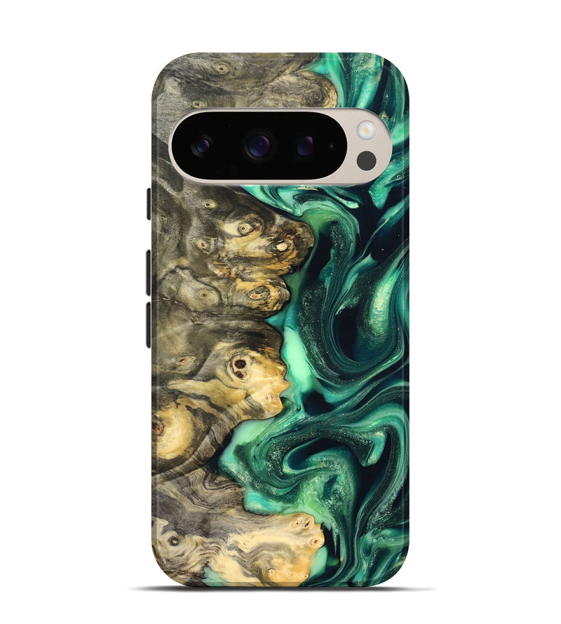 Pixel 10 Pro Wood Live Edge Phone Case - Renata (Green, 823507)