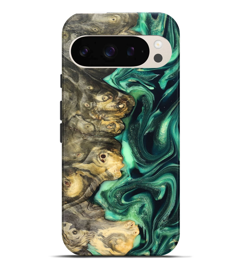 Pixel 10 Pro XL Wood Live Edge Phone Case - Renata (Green, 823507)