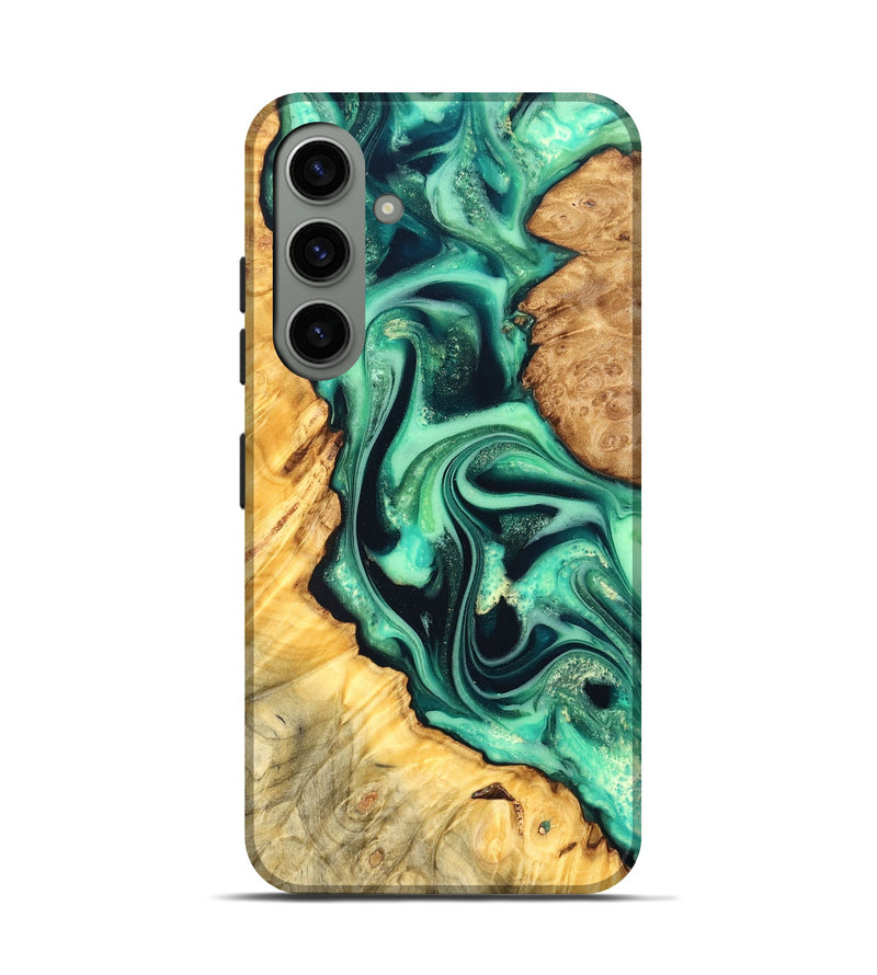 Galaxy S24 Wood Live Edge Phone Case - Nichole (Green, 823508)