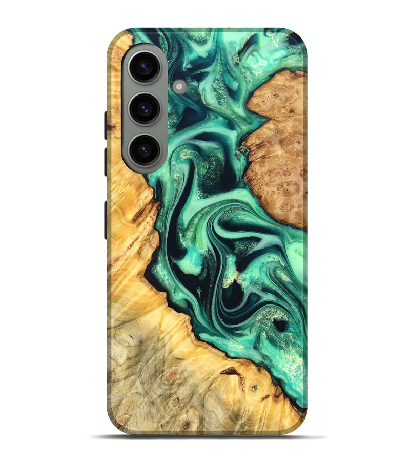 Galaxy S24 Plus Wood Live Edge Phone Case - Nichole (Green, 823508)