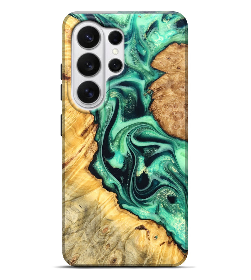Galaxy S26 Ultra Wood Live Edge Phone Case - Nichole (Green, 823508)
