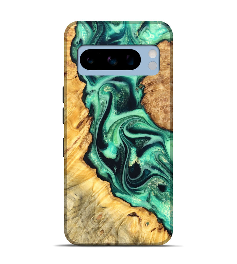 Pixel 8 Pro Wood Live Edge Phone Case - Nichole (Green, 823508)