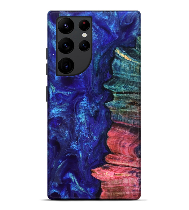 Galaxy S22 Ultra Wood Live Edge Phone Case - Jamir (Purple, 823509)