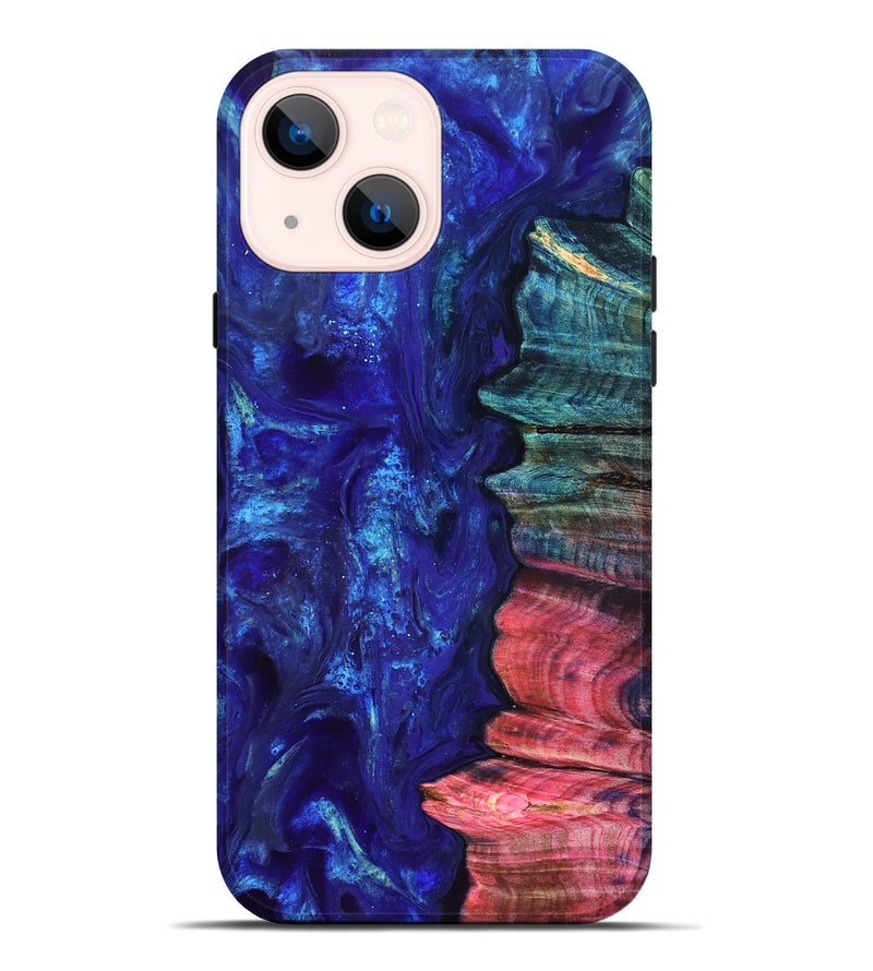iPhone 14 Plus Wood Live Edge Phone Case - Jamir (Purple, 823509)