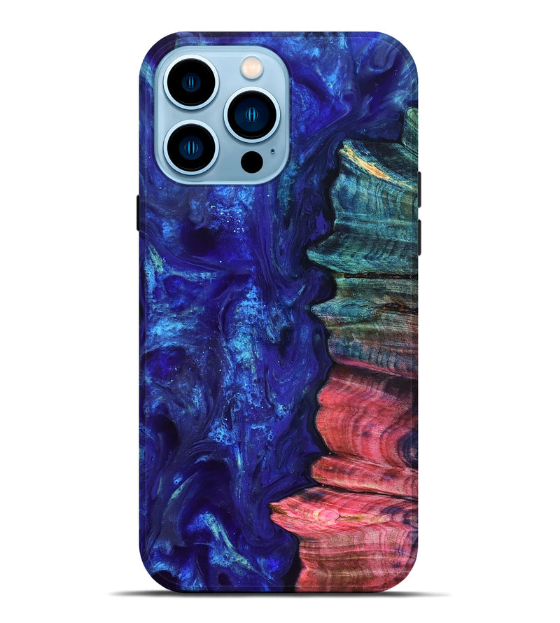 iPhone 14 Pro Max Wood Live Edge Phone Case - Jamir (Purple, 823509)