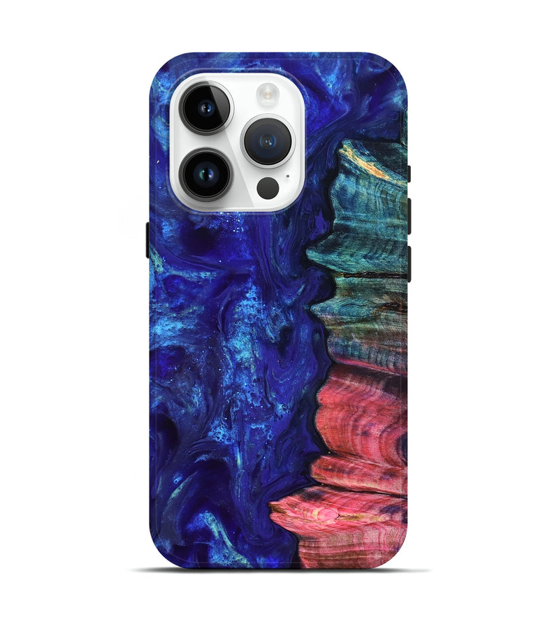 iPhone 15 Pro Wood Live Edge Phone Case - Jamir (Purple, 823509)