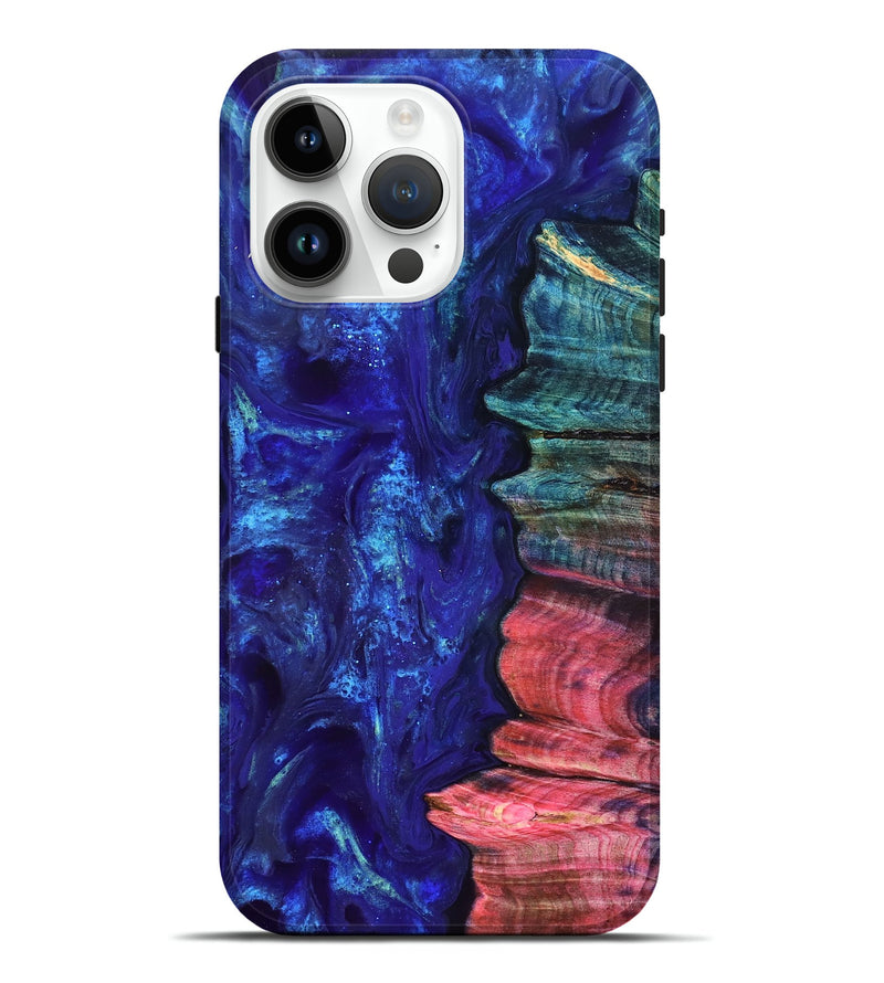 iPhone 15 Pro Max Wood Live Edge Phone Case - Jamir (Purple, 823509)