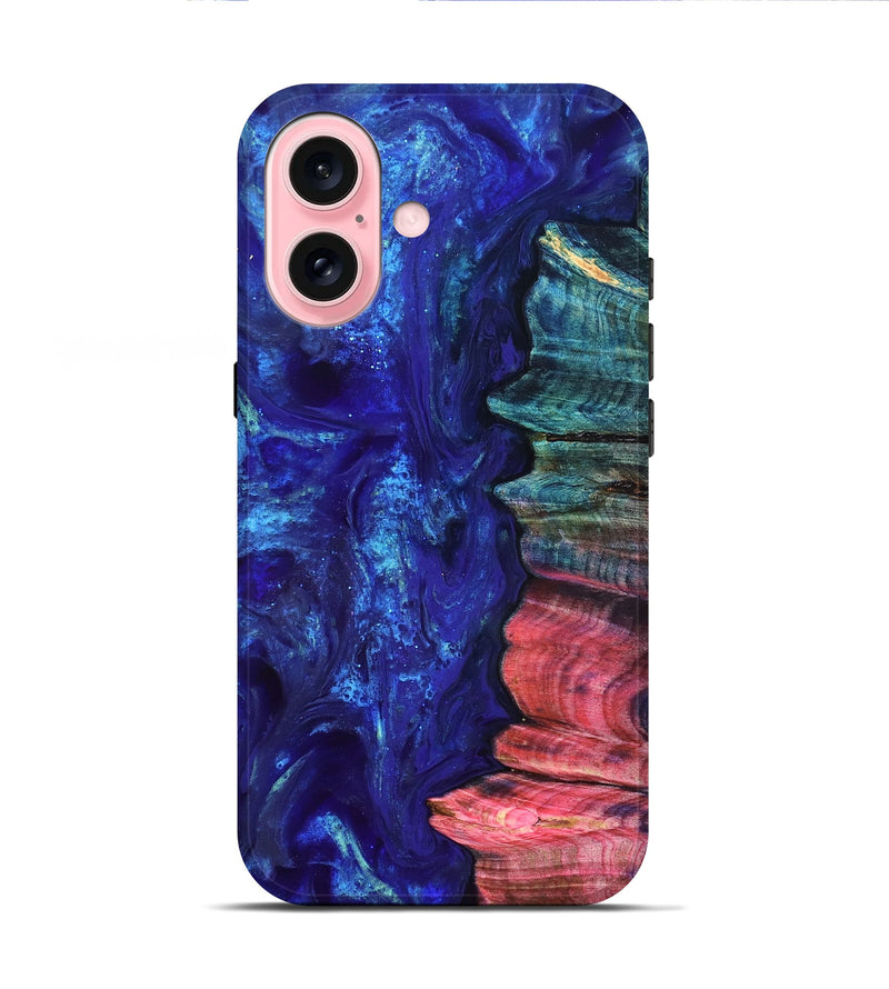 iPhone 16 Wood Live Edge Phone Case - Jamir (Purple, 823509)