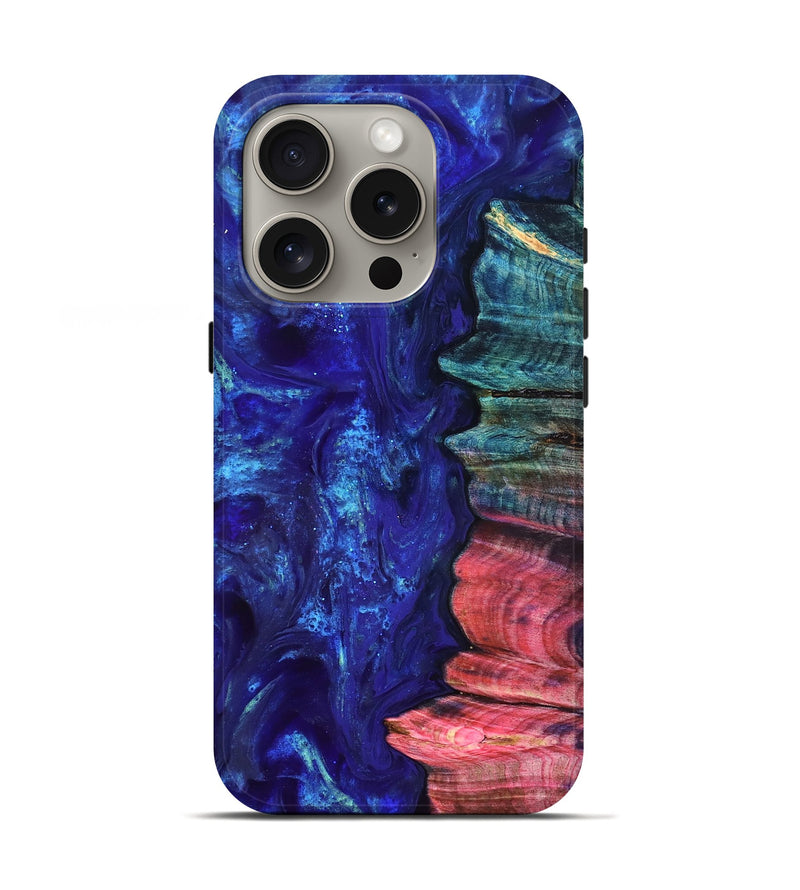 iPhone 16 Pro Wood Live Edge Phone Case - Jamir (Purple, 823509)