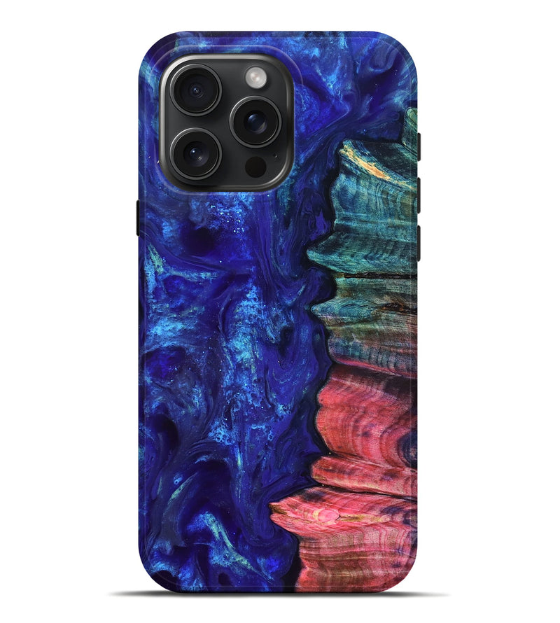 iPhone 16 Pro Max Wood Live Edge Phone Case - Jamir (Purple, 823509)