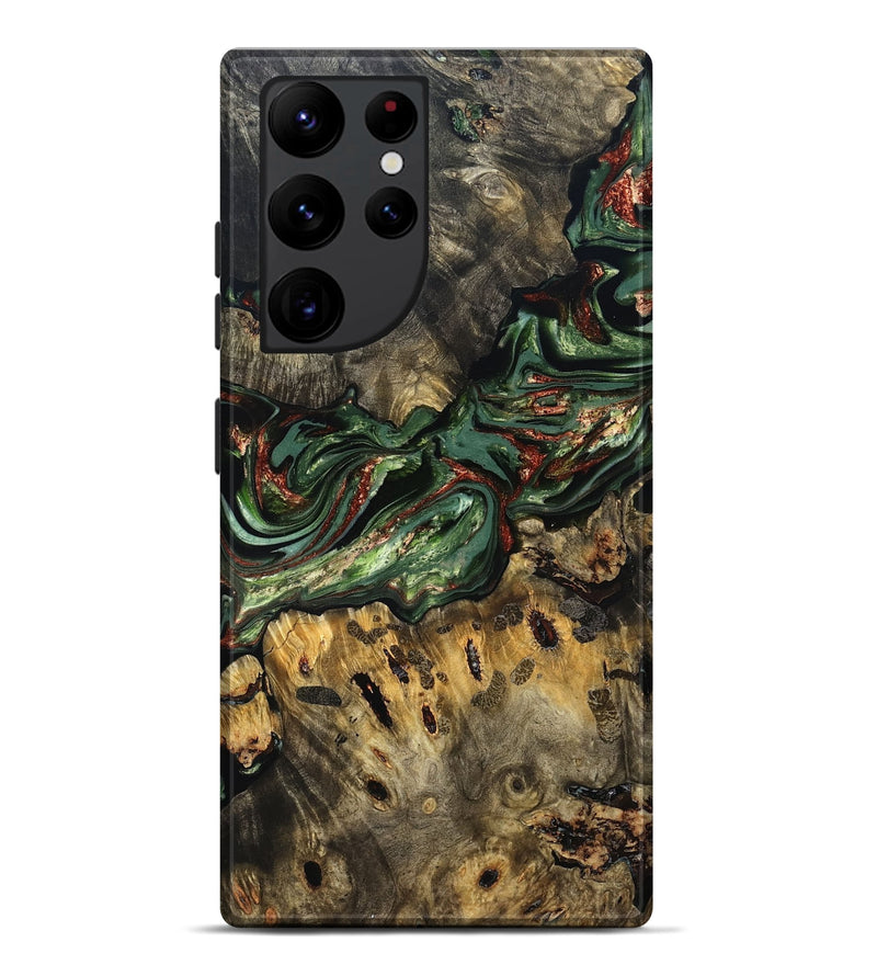 Galaxy S22 Ultra Wood Live Edge Phone Case - Meadow (Green, 823510)
