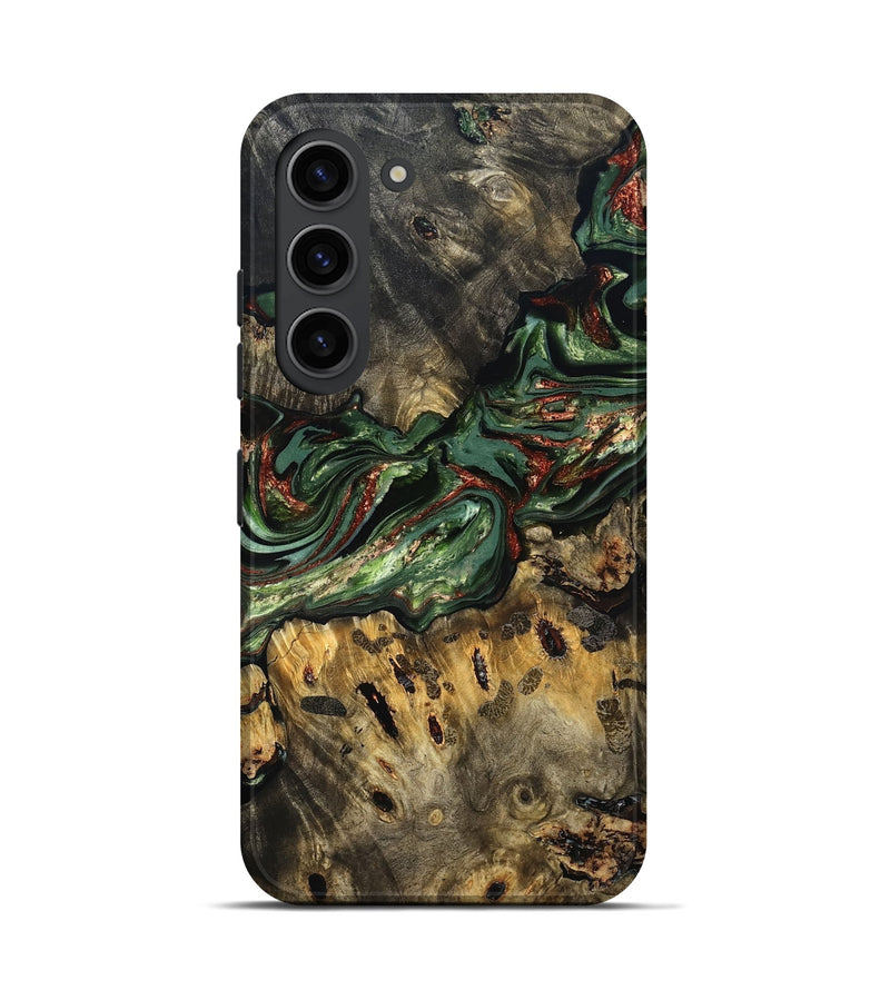 Galaxy S23 Wood Live Edge Phone Case - Meadow (Green, 823510)