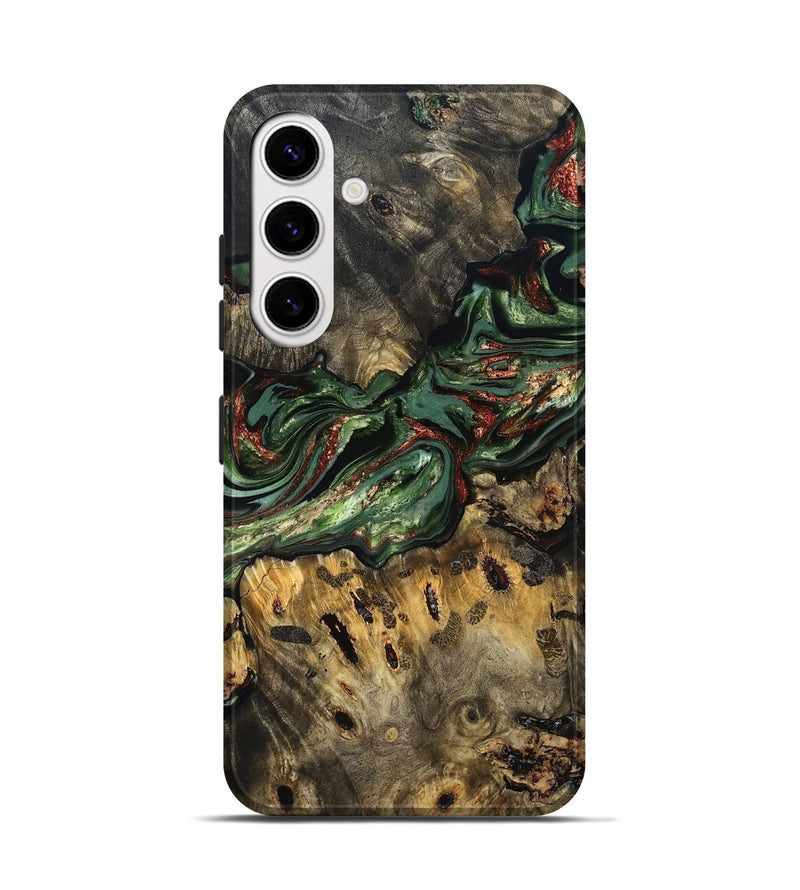 Galaxy S25 Wood Live Edge Phone Case - Meadow (Green, 823510)