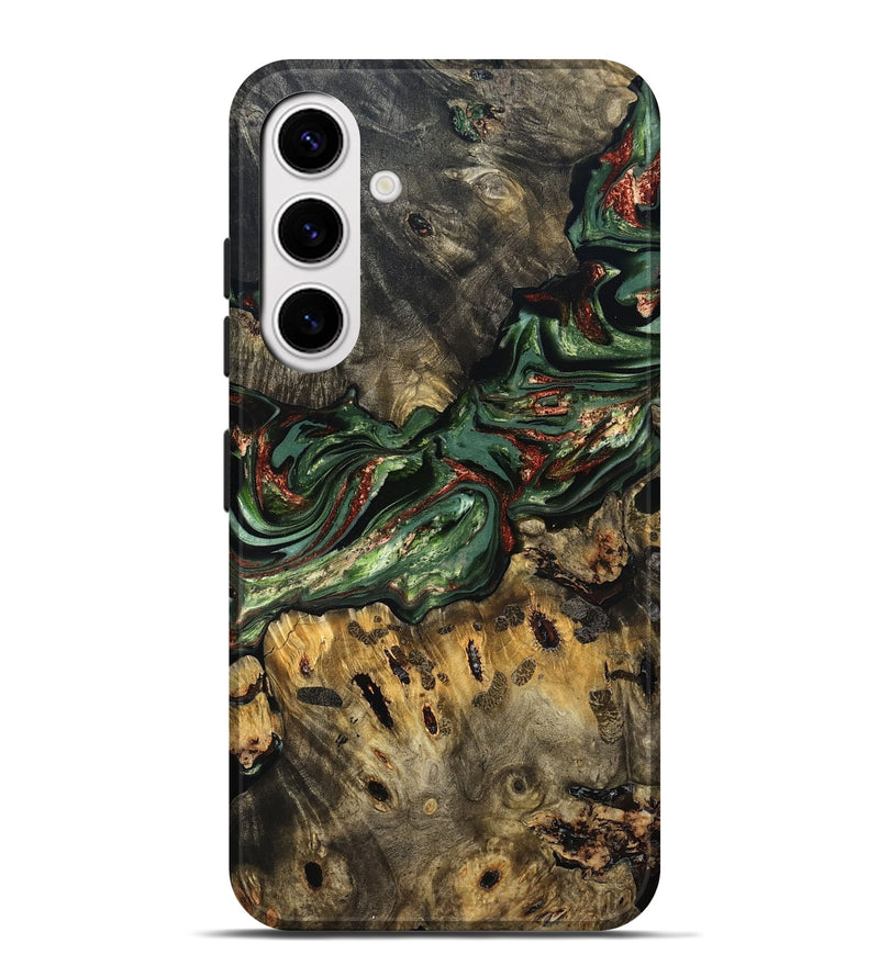 Galaxy S25 Plus Wood Live Edge Phone Case - Meadow (Green, 823510)