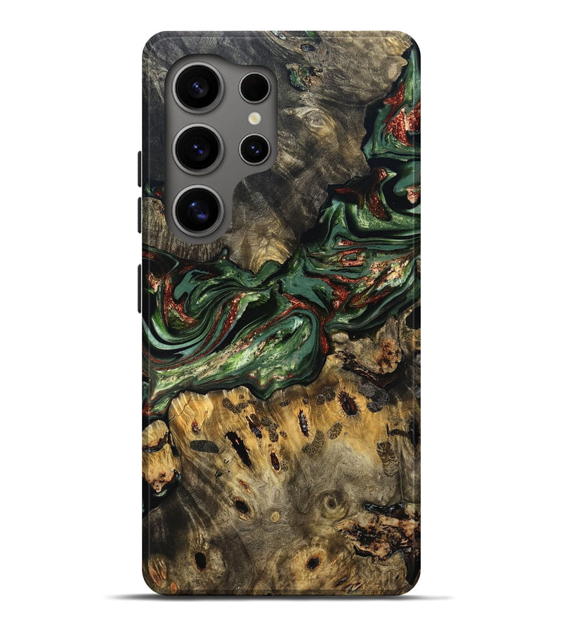 Galaxy S25 Ultra Wood Live Edge Phone Case - Meadow (Green, 823510)