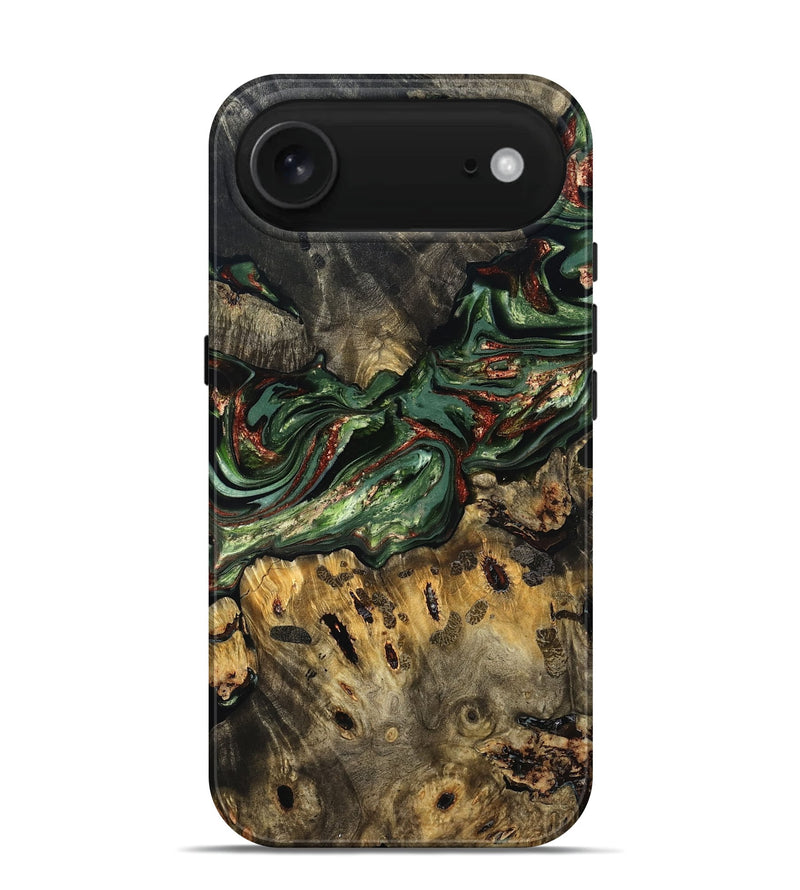 iPhone 17 Air Wood Live Edge Phone Case - Meadow (Green, 823510)
