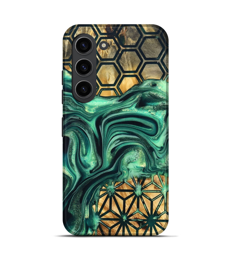 Galaxy S23 Wood Live Edge Phone Case - Lila (Pattern, 823511)